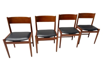 Four Mid-Century Modern Dining Room Chairs by Kurt Østervig for Sibast, 1960s